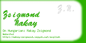 zsigmond makay business card